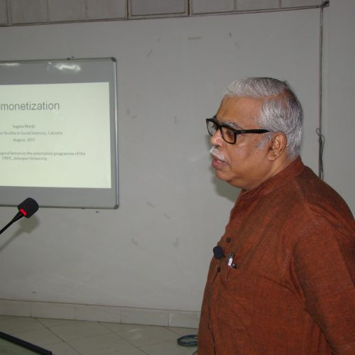 Prof. Sugata Marjit, delivering lecture at 66th OP
